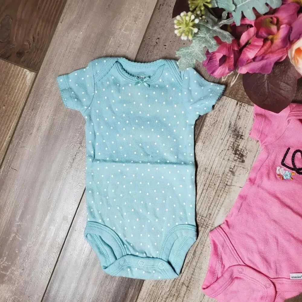 Baby Girl Newborn Onesie Bundle - Carter's and Gerber